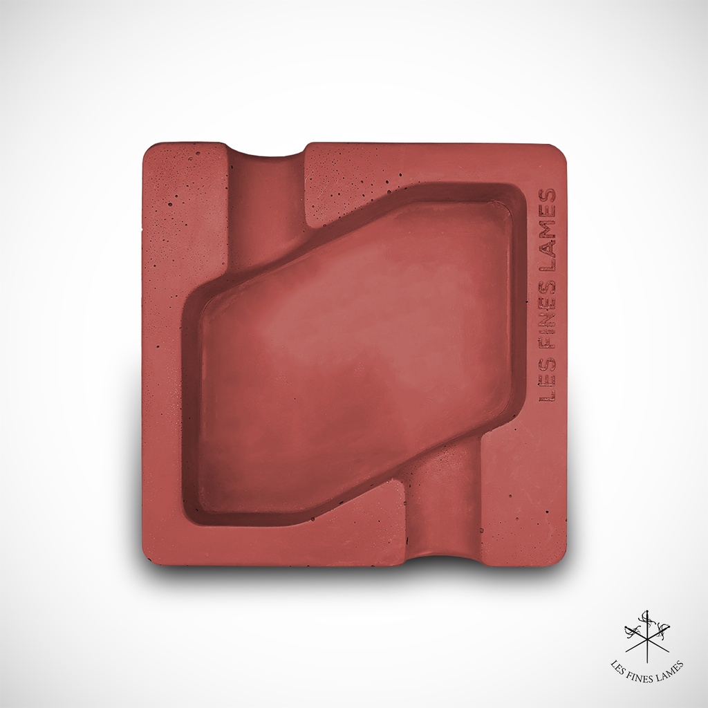 LES FINES LAMES - DYAD - Concrete Ashtray -  RED